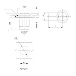 Замок металлический с ключом Deluxe MS403