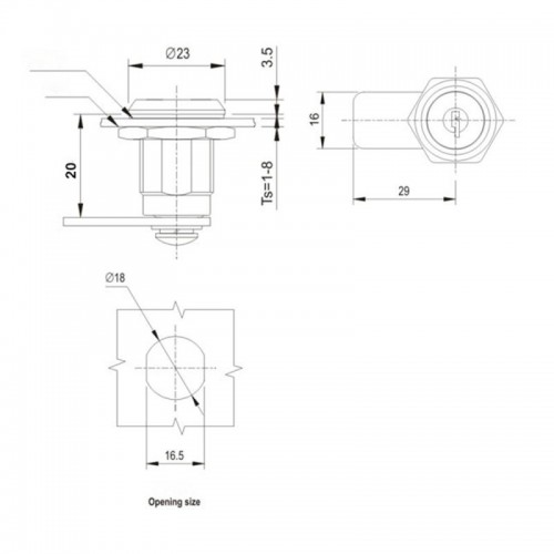 Замок металлический с ключом Deluxe MS403
