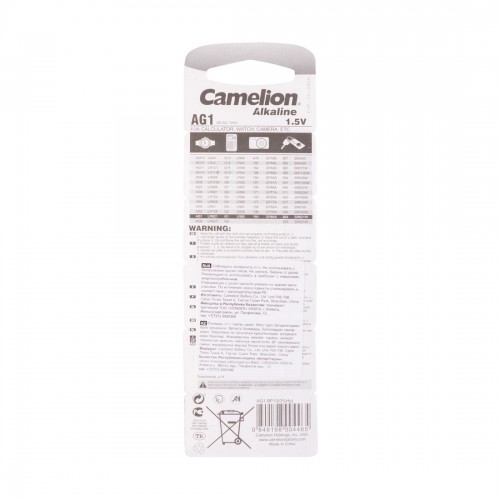 Батарейка CAMELION Alkaline AG1-BP10(0%Hg) 10 шт. в блистере