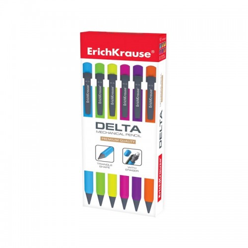 Карандаш механический ErichKrause® Delta 0.5мм, НВ (упак./12 шт.)