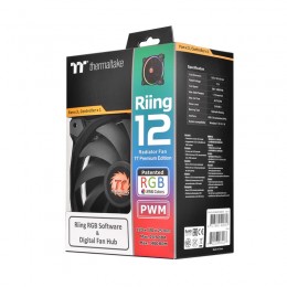 Кулер для компьютерного корпуса Thermaltake Riing Plus 12 RGB TT Premium Edition (3-Fan Pack)