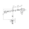 Настольный кронштейн Brateck LDT12-C024N для 2-х мониторов (13\