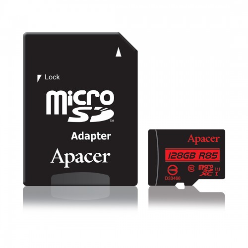 Карта памяти Apacer AP128GMCSX10U5-R 128GB + адаптер