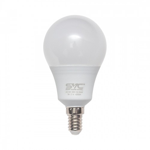 Эл. лампа светодиодная SVC LED G45-7W-E14-4200K, Нейтральный