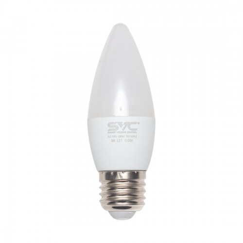 Эл. лампа светодиодная SVC LED C35-9W-E27-4200K, Нейтральный