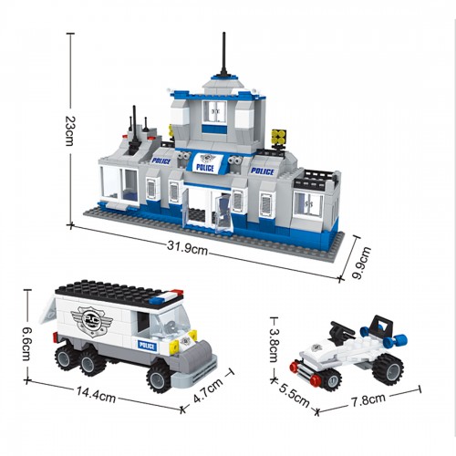 Игровой конструктор Keyixing 23701 ПАТРУЛЬ (459 деталей в наборе)