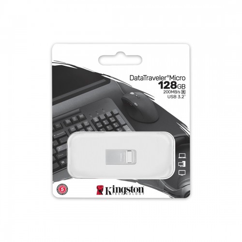 USB-накопитель Kingston DTMC3G2/128GB 128GB Серебристый