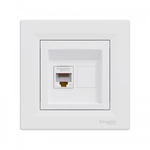 Розетка компьютерная SE EPH4300121 Asfora RJ45 кат. 5e в сборе белый