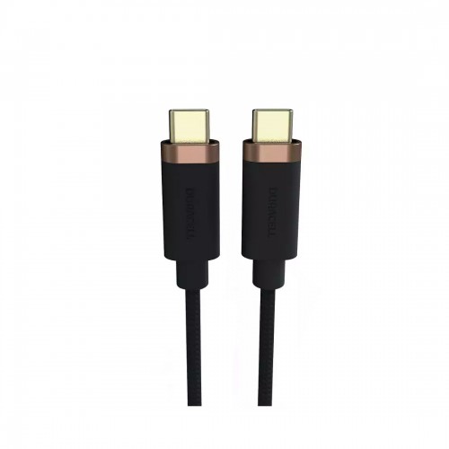 Интерфейсный кабель Duracell USB7030A USB-C to USB-C Черный