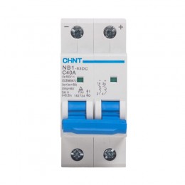 Автоматический выключатель CHINT NB1-63DC 2P 40A DC500B 6kA