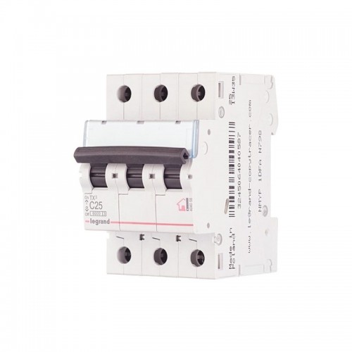 Автоматический выключатель Legrand 404058 3П С 25A TX3 6000 6kA