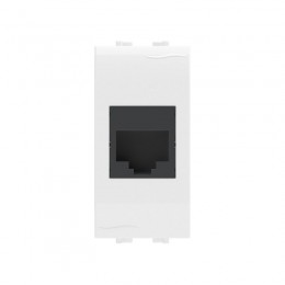 Компьютерная розетка RJ45 кат.5e DKC 76654B Brava белая 1 модуль