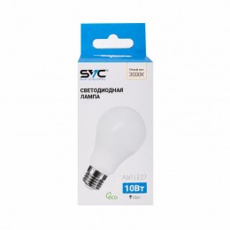 Лампа светодиодная SVC LED A60-10W-E27-3000K Тёплый