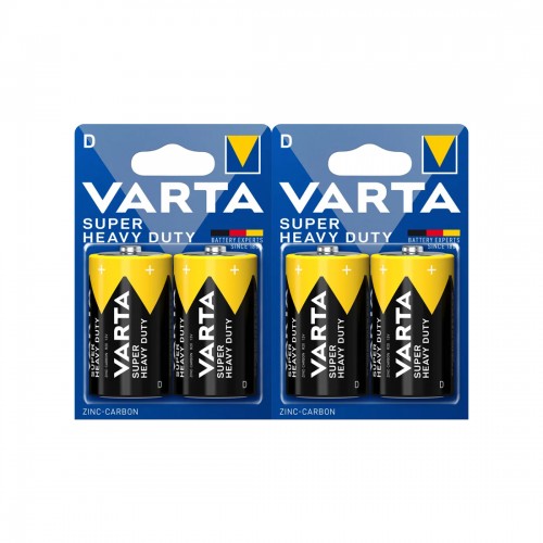 Батарейка VARTA Superlife Mono 1.5V - R20P/D 2 шт. в блистере