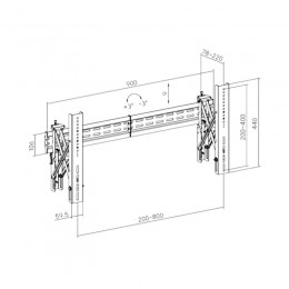 Кронштейн Brateck LVW02E-48T для видеостен, 37\