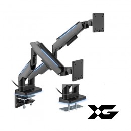 Настольный кронштейн с газлифтом XG MGG-1735D grey для 2-х мониторов (17\