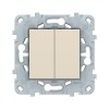 Переключатель двухклавишный SE NU521344 Unica New бежевый