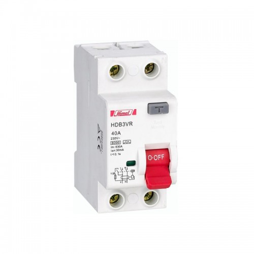 ВДТ Himel HDB3LE 2Р 40А 30мА тип AC 6кА
