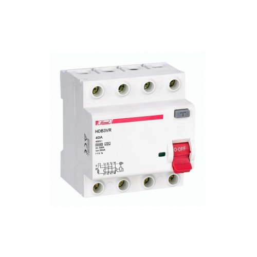 ВДТ Himel HDB3LE 4Р 40А 30мА тип AC 6кА