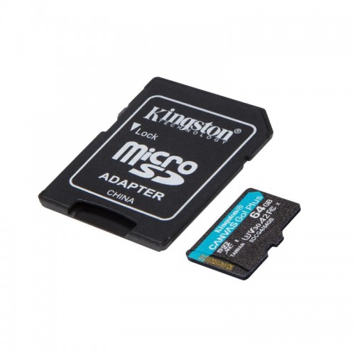 Карта памяти Kingston SDCG4/64GB Canvas Go Plus A2 U3 V30 64GB