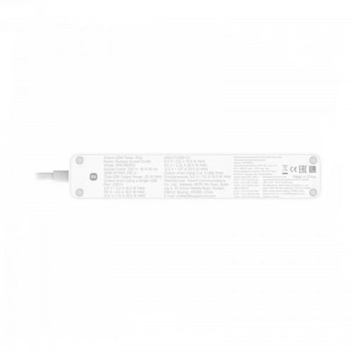 Удлинитель Xiaomi 20W Power Strip (2C1A) EU