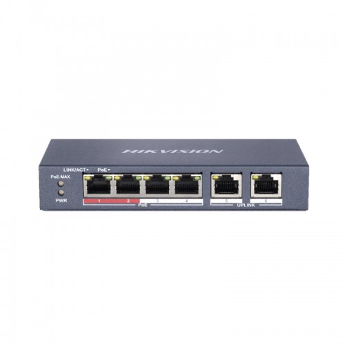 Коммутатор Hikvision DS-3E0106P-E/M(B)