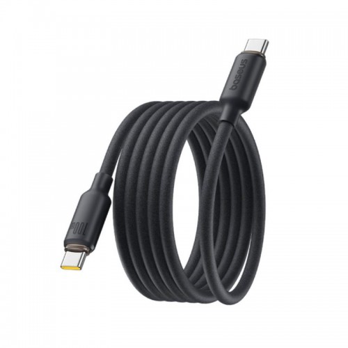 Интерфейсный кабель Baseus Foamed Silicone Pro Magnetic USB-C to USB-C 100W Black 1m (E0426D00)