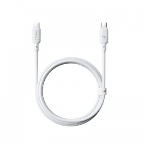 Интерфейсный кабель Baseus Silky Type-C to Type-C 100W 1m White(P10377704213-00)