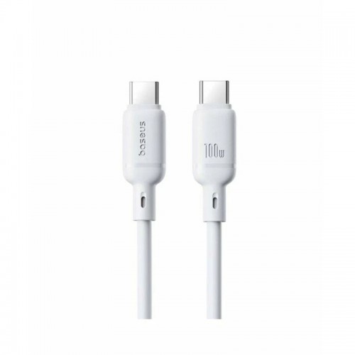 Интерфейсный кабель Baseus Silky Type-C to Type-C 100W 2m White (P10377704213-01)