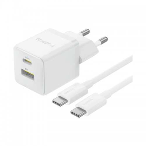 Адаптер питания Baseus Palm C+U 30W White( в комлпекте кабель Type-c) (P1011160A213-01)