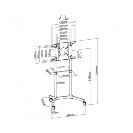 Стойка мобильная Brateck TTV11-46TW