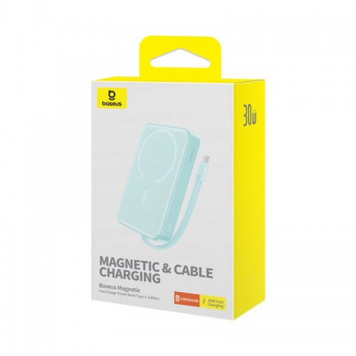 Портативный внешний аккумулятор Baseus Magnetic Mini 10000mAh 30W Blue (P1002210B333-00)
