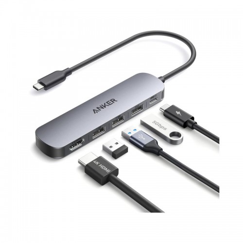 Концентратор Anker USB-C (5-in-1, 4K HDMI) (A8357HA0) Серый