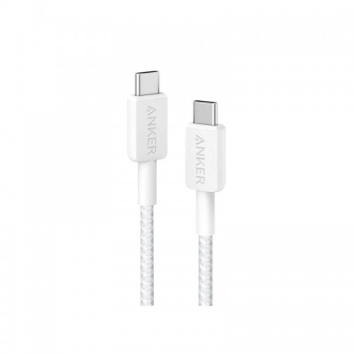 Интерфейсный кабель Anker 322 USB-C to USB-C Cable 1М (A81F5G21) Белый