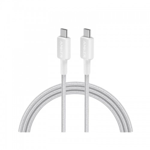 Интерфейсный кабель Anker 322 USB-C to USB-C Cable 1М (A81F5G21) Белый