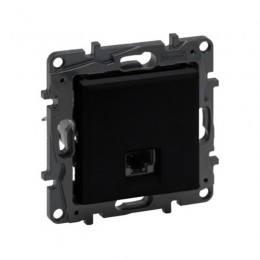 Информационная розетка одинарная Niloe Step RJ45 Кат.5e UTP Чёрный new