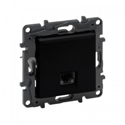 Информационная розетка одинарная Niloe Step RJ45 Кат.5e UTP Чёрный new