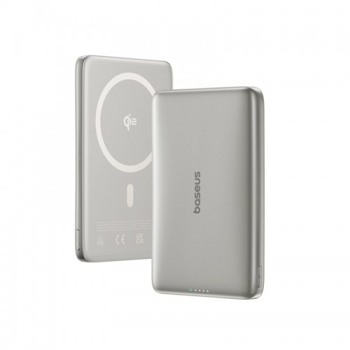 Портативный внешний аккумулятор Baseus PicoGo Ultra-Slim Qi2 Magnetic 10000mAh 27W Natural Titanium