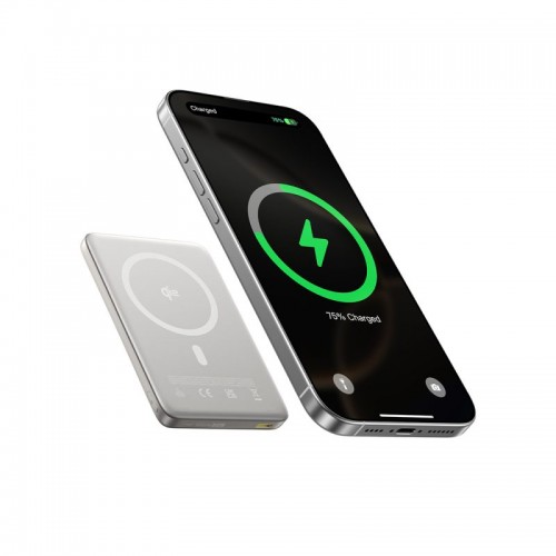 Портативный внешний аккумулятор Baseus PicoGo Ultra-Slim Qi2 Magnetic 10000mAh 27W Natural Titanium