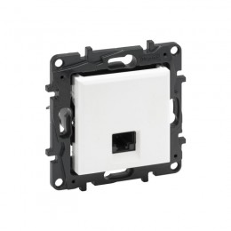 Информационная розетка одинарная Niloe Step RJ45 Кат.6 UTP Белый new