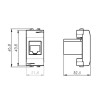 Телефонная розетка RJ12 DKC серия Brava 76120B