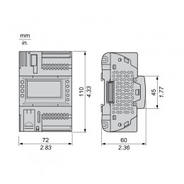 ПЛК М172 SE TM172ODM18R M172 дисплей 18 I/O 2 MODBUS