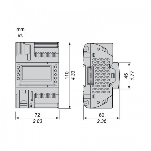 ПЛК М172 SE TM172ODM18R M172 дисплей 18 I/O 2 MODBUS