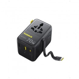 Адаптер питания Baseus EnerCore CG11 Universal Travel Adapter 70W 2AC+2U+2C Cosmic Black