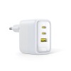 Адаптер питания Baseus EnerFill FE22 Fast Charger 2C+U 70W EU Moon White