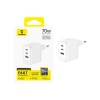 Адаптер питания Baseus EnerFill FE22 Fast Charger 2C+U 70W EU Moon White