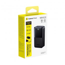Портативный внешний аккумулятор Baseus FP51 Bipow 2 Pro CCC 20000mAh 30W Cable Black