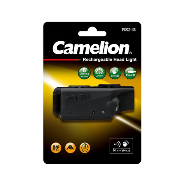 Перезаряжаемый налобный фонарь Camelion RS218