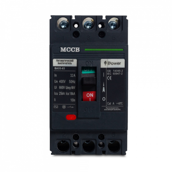 Автоматический выключатель iPower ВА55-63 3P 32A
